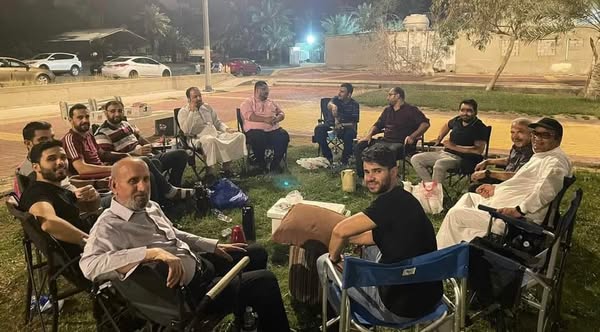 إفطار جماعي لبعض أفراد الجالية الاردنية وبعض المعتمرين في حديقة الراجحي العوالي في مكة المكرمة